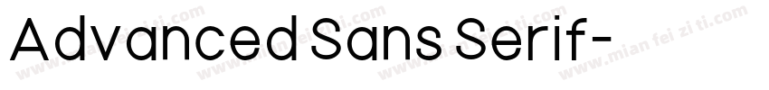 Advanced Sans Serif字体转换